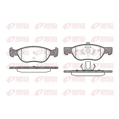 Sada brzdových destiček, kotoučová brzda REMSA 0587.00