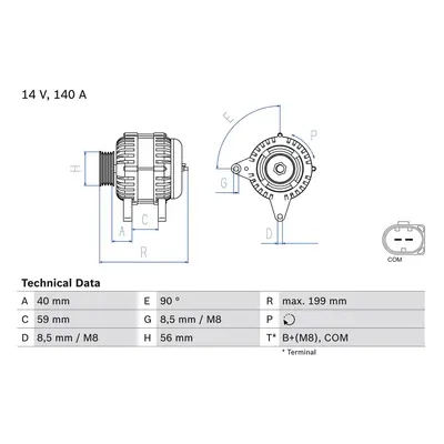 generátor BOSCH 0 986 081 160