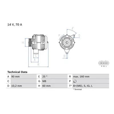 generátor BOSCH 0 986 040 461