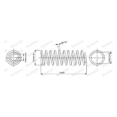 Pružina podvozku MONROE SP3390