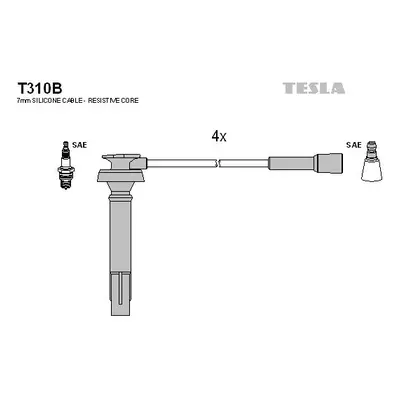 Sada kabelů pro zapalování TESLA T310B