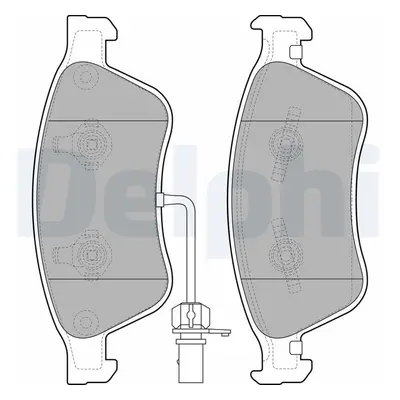 Sada brzdových destiček, kotoučová brzda DELPHI LP2072