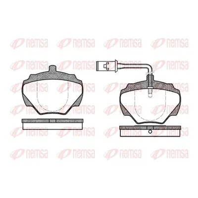 Sada brzdových destiček, kotoučová brzda REMSA 0222.01