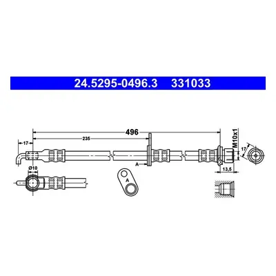 Brzdová hadice ATE 24.5295-0496.3