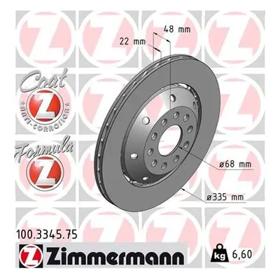 Brzdový kotouč ZIMMERMANN 100.3345.75