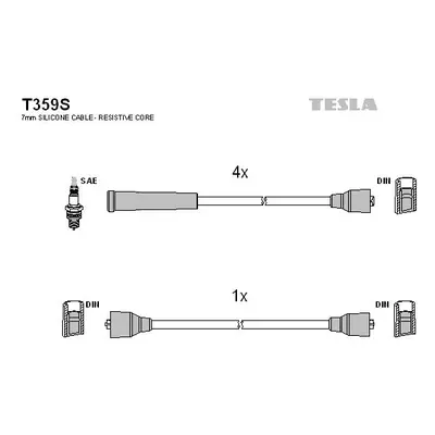 Sada kabelů pro zapalování TESLA T359S