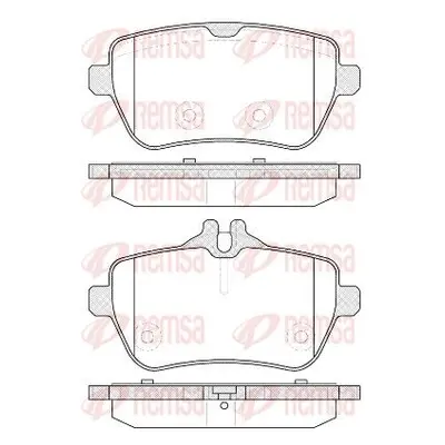 Sada brzdových destiček, kotoučová brzda REMSA 1535.00