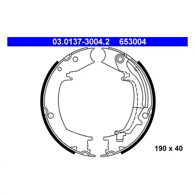Sada brzdových čelistí, parkovací brzda ATE 03.0137-3004.2