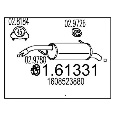 Zadní tlumič výfuku MTS 01.61331