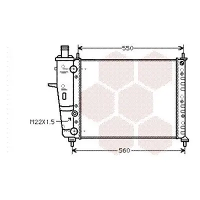 Chladič, chlazení motoru VAN WEZEL 17002160