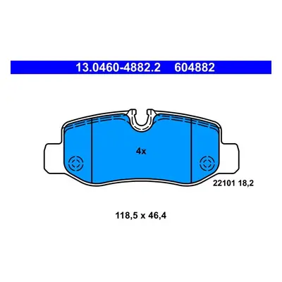 Sada brzdových destiček, kotoučová brzda ATE 13.0460-4882.2