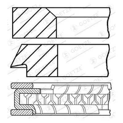 Sada pístních kroužků GOETZE ENGINE 08-307100-00