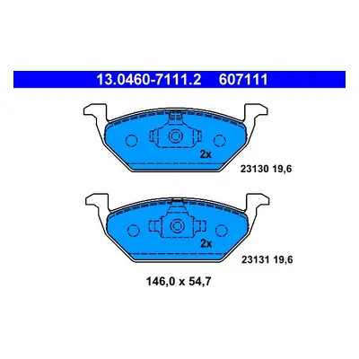 Sada brzdových destiček, kotoučová brzda ATE 13.0460-7111.2
