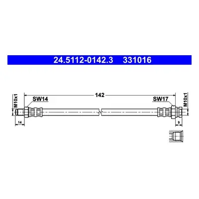 Brzdová hadice ATE 24.5112-0142.3