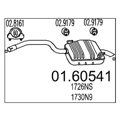 Zadní tlumič výfuku MTS 01.60541