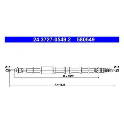 Tažné lanko, parkovací brzda ATE 24.3727-0549.2