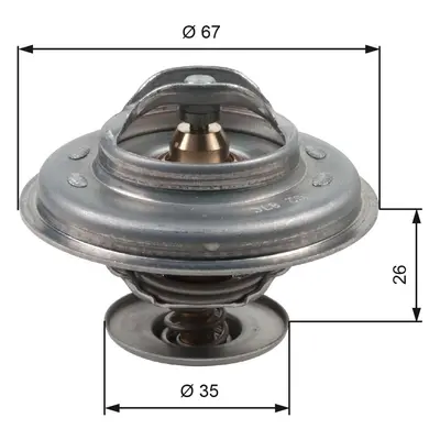 Termostat, chladivo GATES TH11687G1