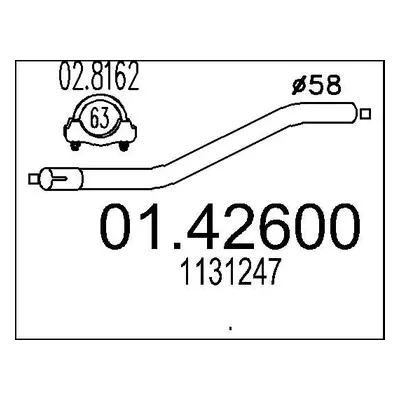 Výfuková trubka MTS 01.42600