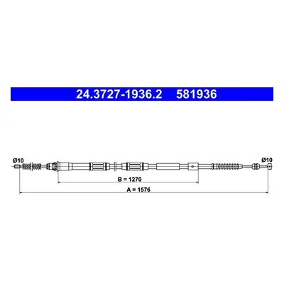 Tažné lanko, parkovací brzda ATE 24.3727-1936.2