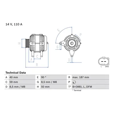 generátor BOSCH 0 986 046 070