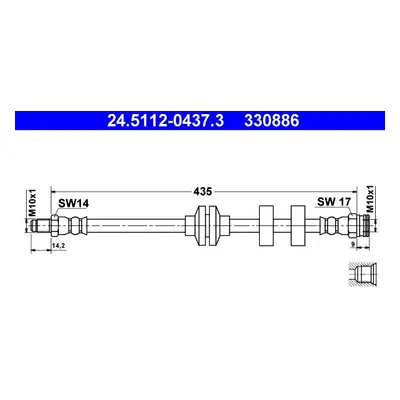 Brzdová hadice ATE 24.5112-0437.3