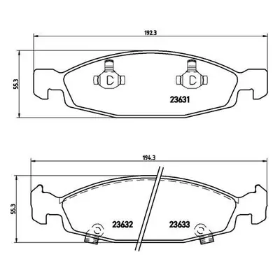 Sada brzdových destiček, kotoučová brzda BREMBO P 37 005