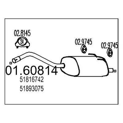 Zadní tlumič výfuku MTS 01.60814