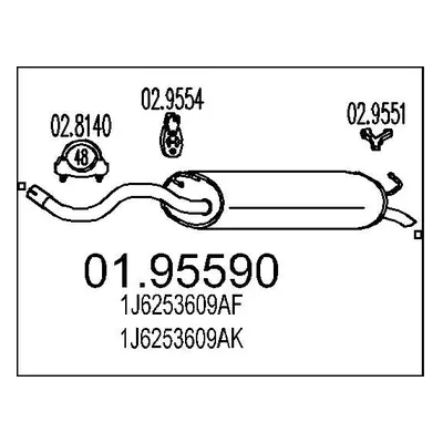 Zadní tlumič výfuku MTS 01.95590