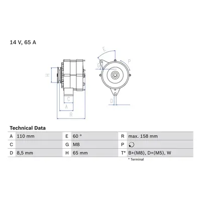 generátor BOSCH 0 986 034 500