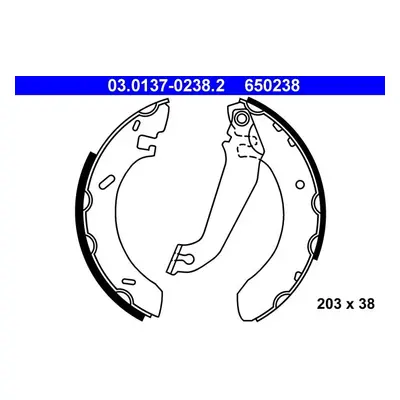 Sada brzdových čelistí ATE 03.0137-0238.2