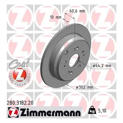 Brzdový kotouč ZIMMERMANN 280.3182.20