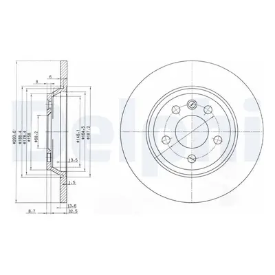 Brzdový kotouč DELPHI BG3518