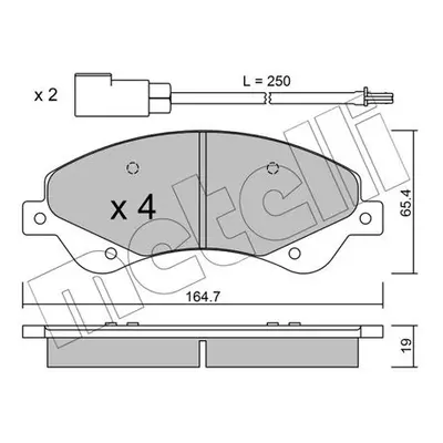 Sada brzdových destiček, kotoučová brzda METELLI 22-0679-0