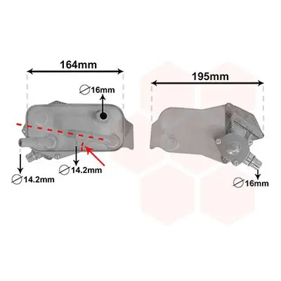 Chladič oleje, automatická převodovka VAN WEZEL 06003351