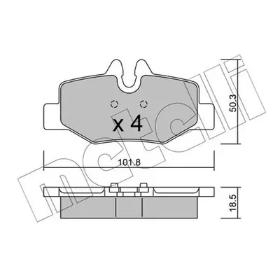 Sada brzdových destiček, kotoučová brzda METELLI 22-0576-0