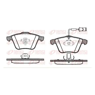 Sada brzdových destiček, kotoučová brzda REMSA 0964.52