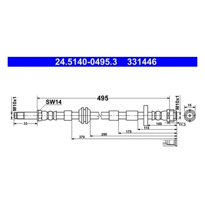 Brzdová hadice ATE 24.5140-0495.3