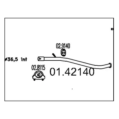 Výfuková trubka MTS 01.42140