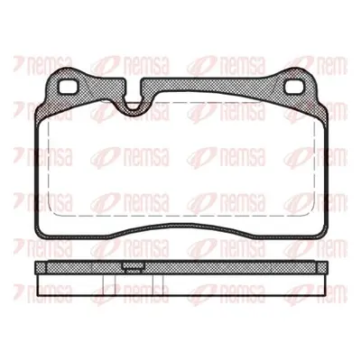 Sada brzdových destiček, kotoučová brzda REMSA 1200.30