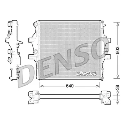 Chladič, chlazení motoru DENSO DRM12009