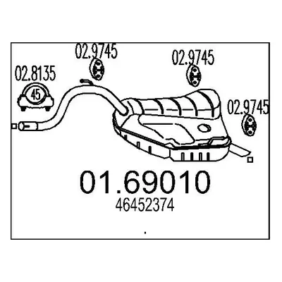 Zadní tlumič výfuku MTS 01.69010