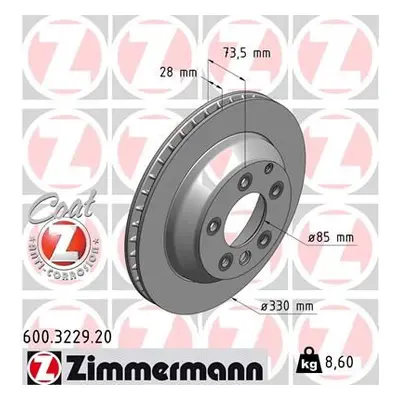 Brzdový kotouč ZIMMERMANN 600.3229.20