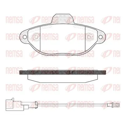 Sada brzdových destiček, kotoučová brzda REMSA 0414.22