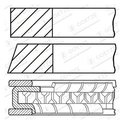 Sada pístních kroužků GOETZE ENGINE 08-426800-00