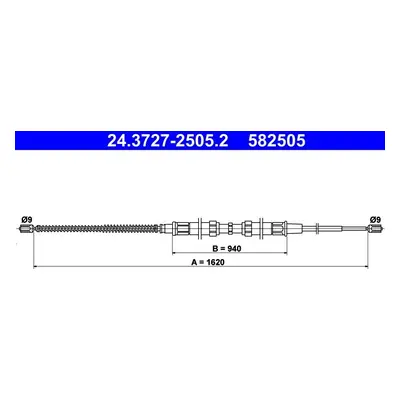 Tažné lanko, parkovací brzda ATE 24.3727-2505.2