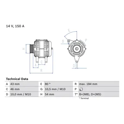 generátor BOSCH 0 986 044 400