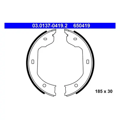 Sada brzdových čelistí, parkovací brzda ATE 03.0137-0419.2