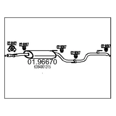 Zadní tlumič výfuku MTS 01.96670