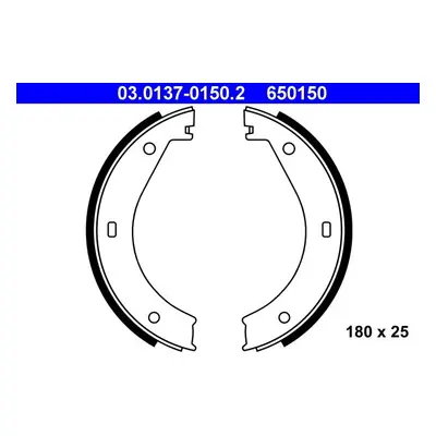 Sada brzdových čelistí, parkovací brzda ATE 03.0137-0150.2