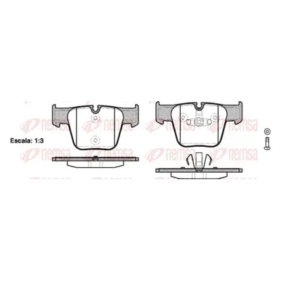 Sada brzdových destiček, kotoučová brzda REMSA 1218.00